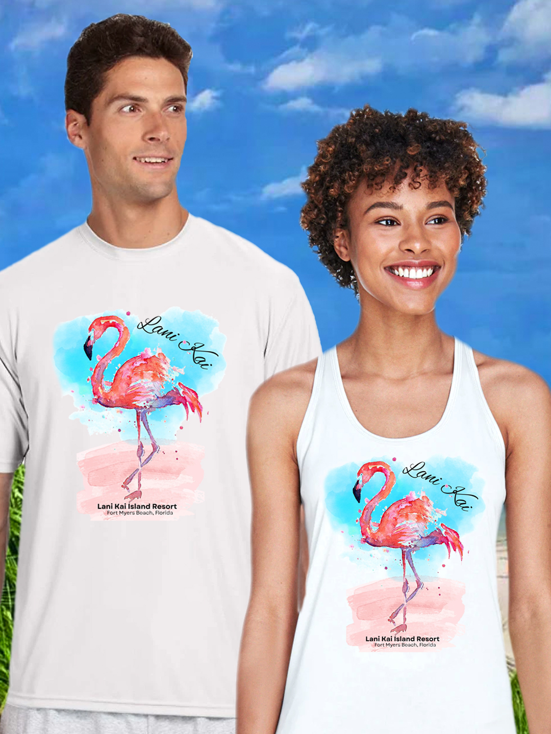 Lani Kai Flamingo Design (Tank, Long-Sleeve, Short-Sleeve or Mug)