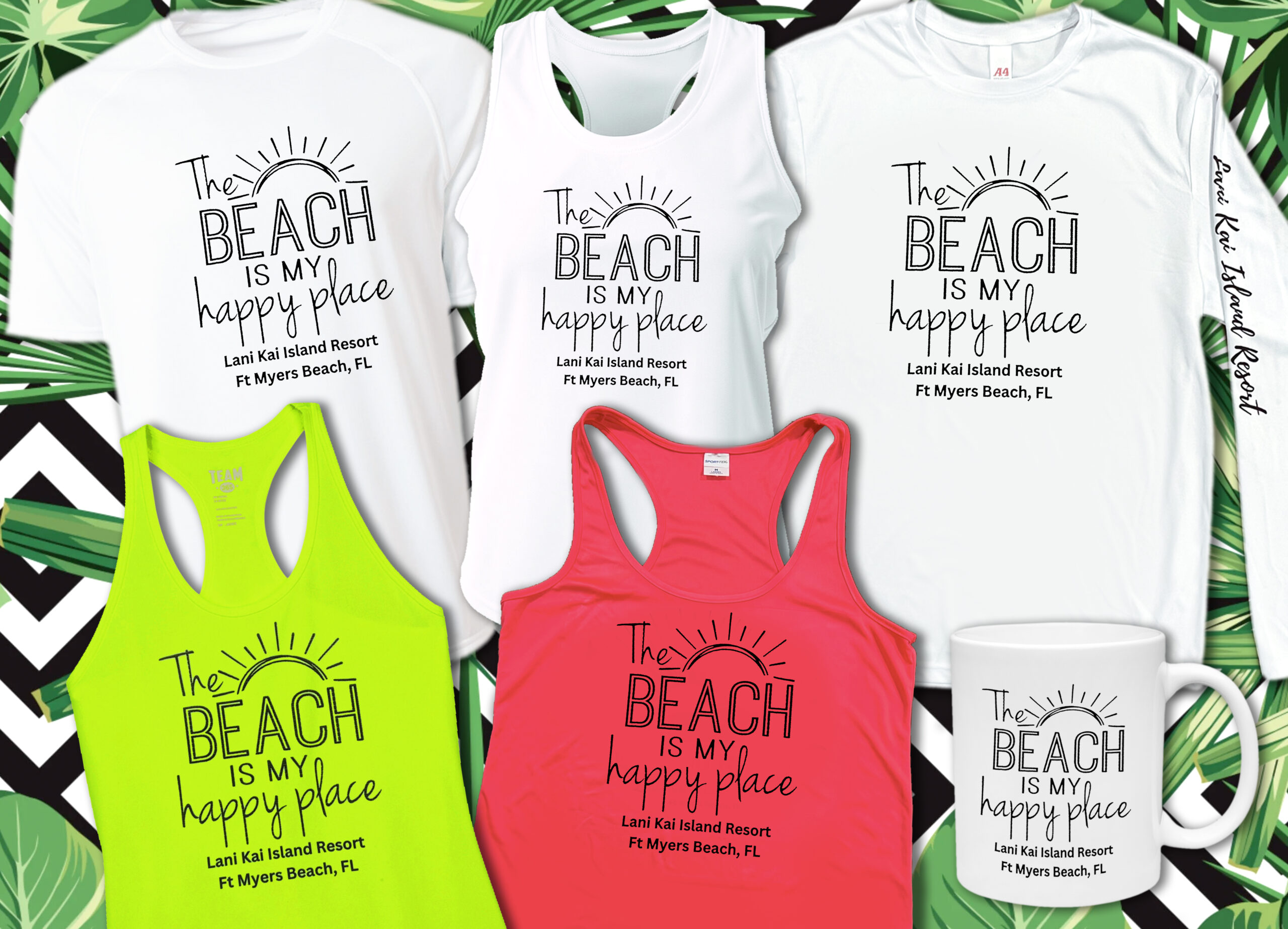 Happy Place Design (Neon Tank Tops & More Styles)