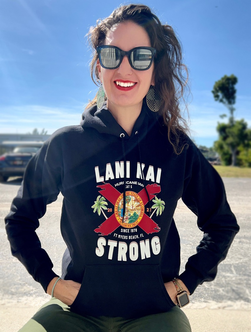 LANI KAI STRONG Hurricane Ian Cat 5 Pull-Over Hoodie (Black)