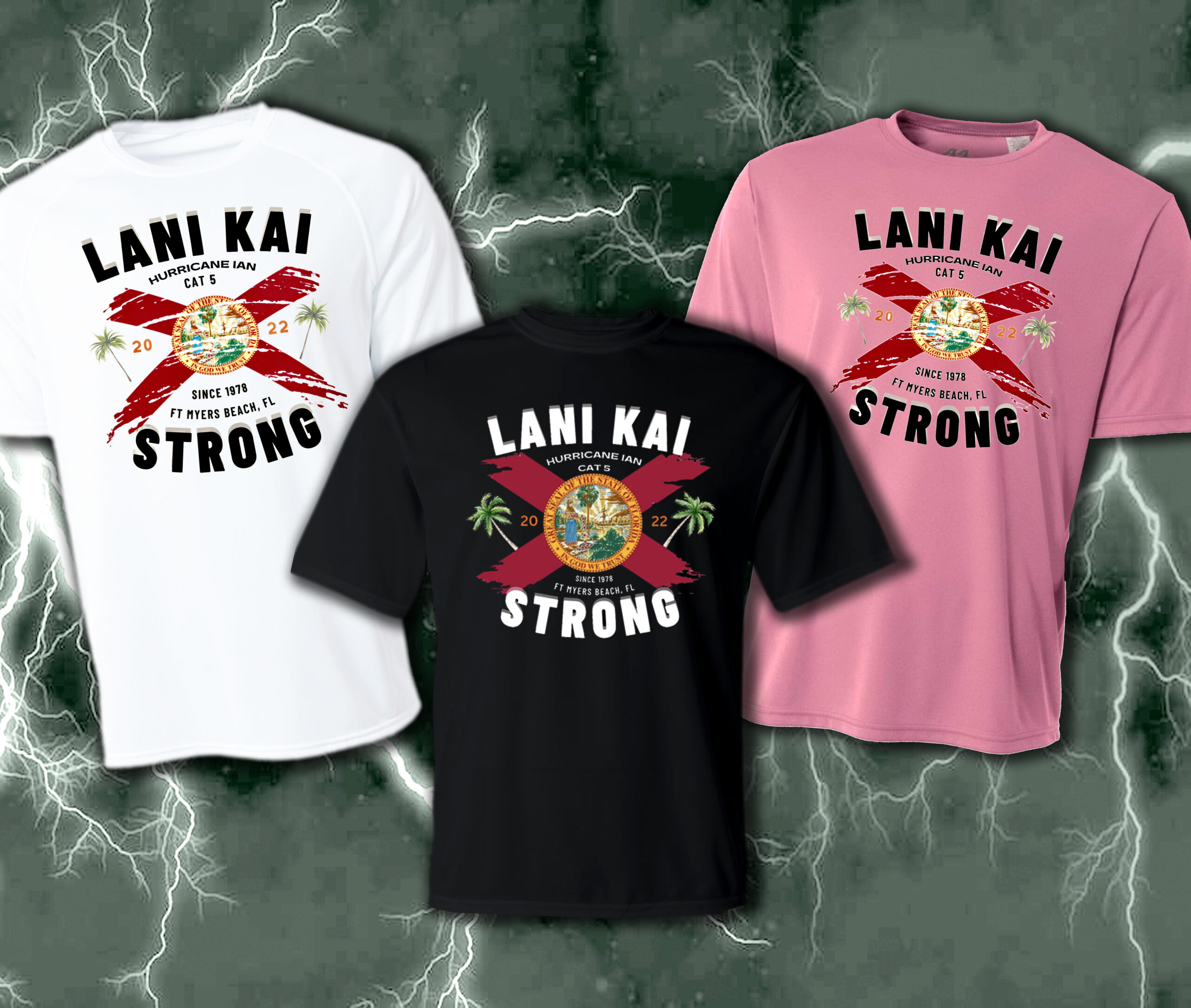 LANI KAI STRONG Commemorative Hurricane Ian Cat 5 Short Sleeves